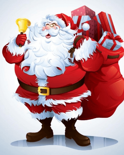 Draw colorful santa claus on occassion of christmas