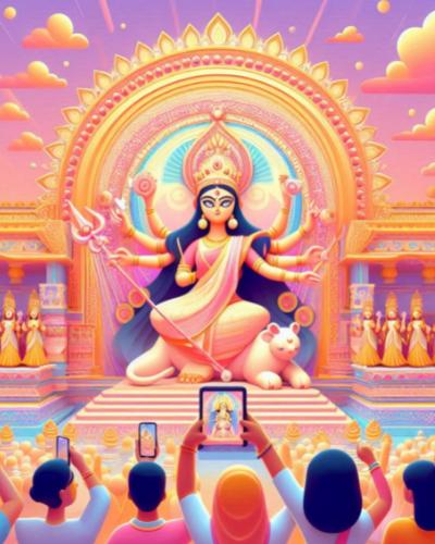 Durga puja selfie photo contest 2024 