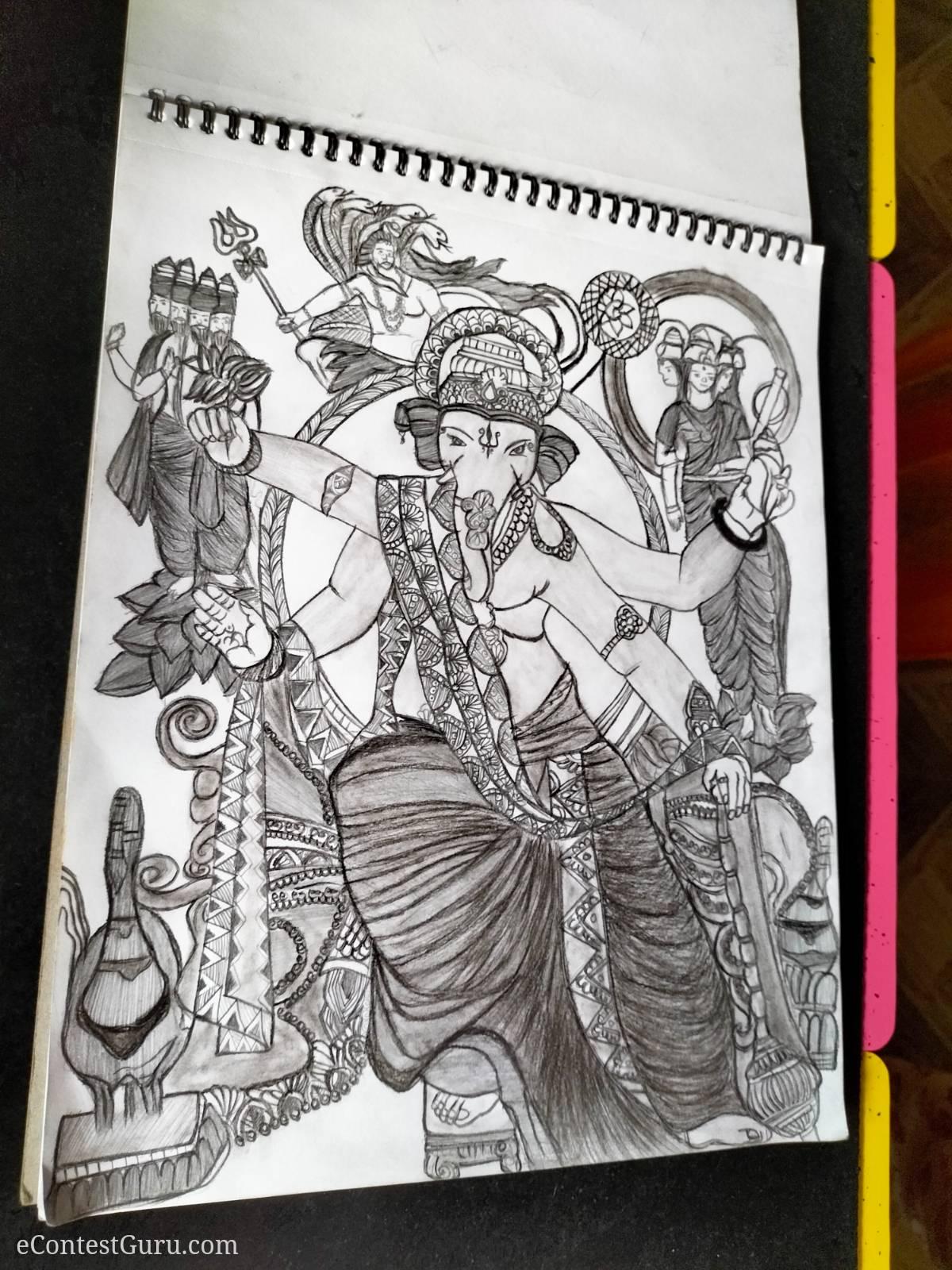 Ganpati bappa sketch 