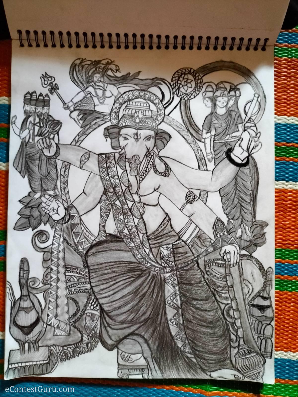 Ganpati bappa sketch 