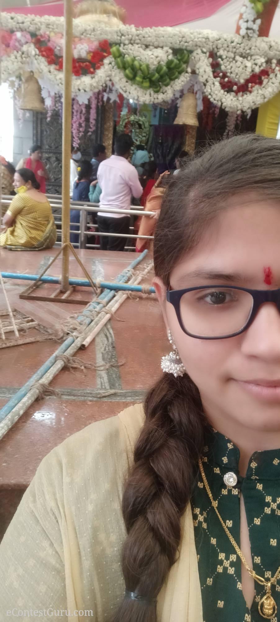 Selfie with Durga devi