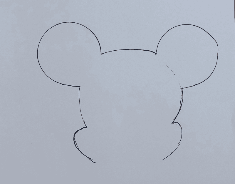  scribbling Mickey Mouse sketch pen drawing