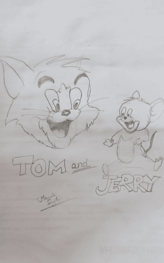 Tom & Jerry Pencil sketch