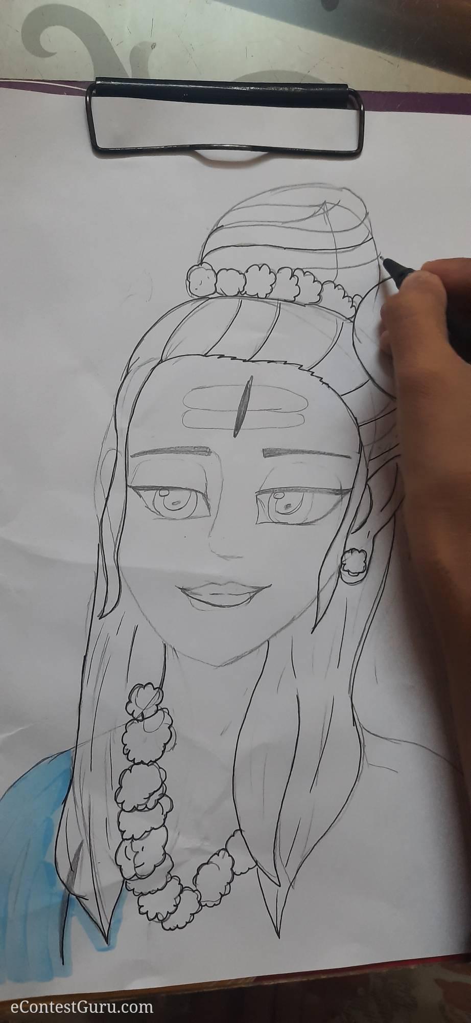 Maha shivratri drawing