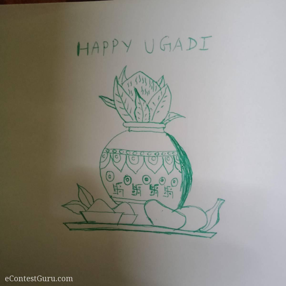 Ugadi drawing 