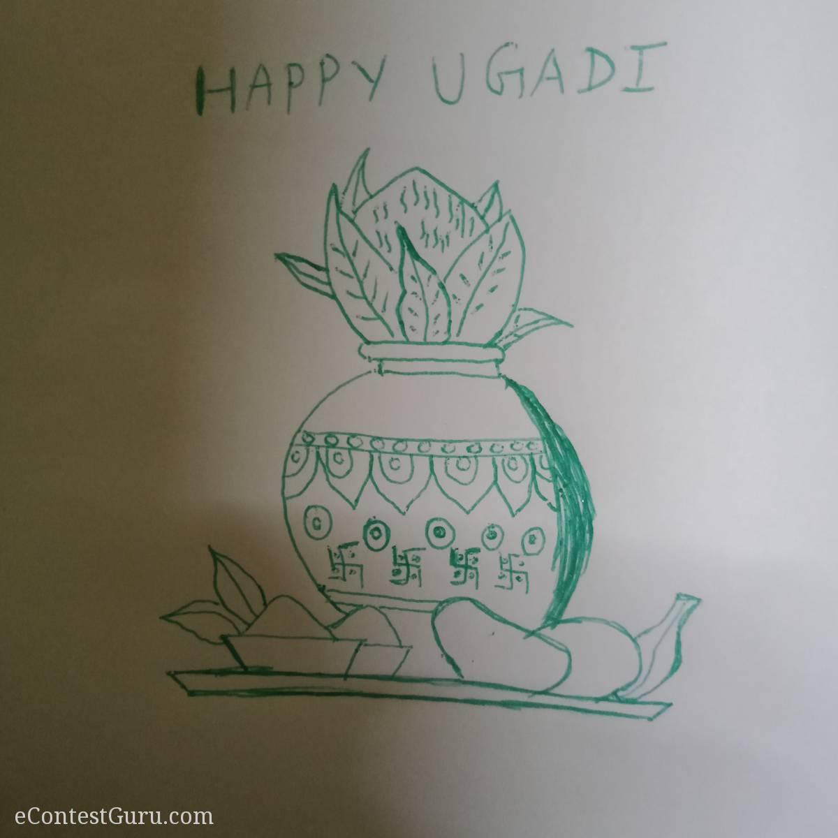 Ugadi drawing 