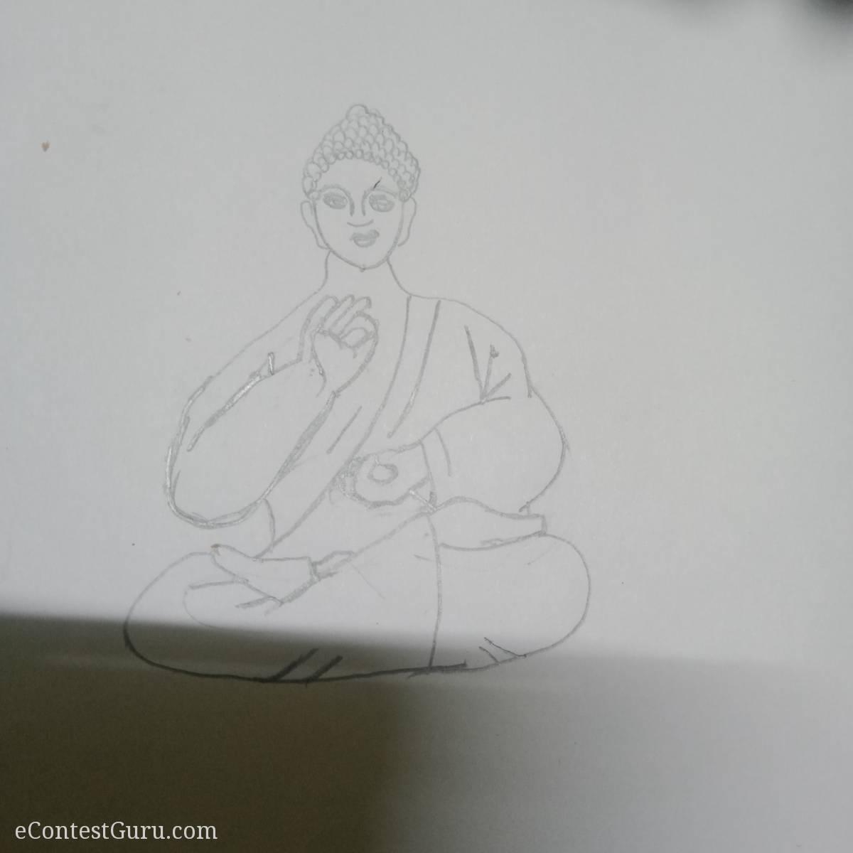 Mahavir in meditation 