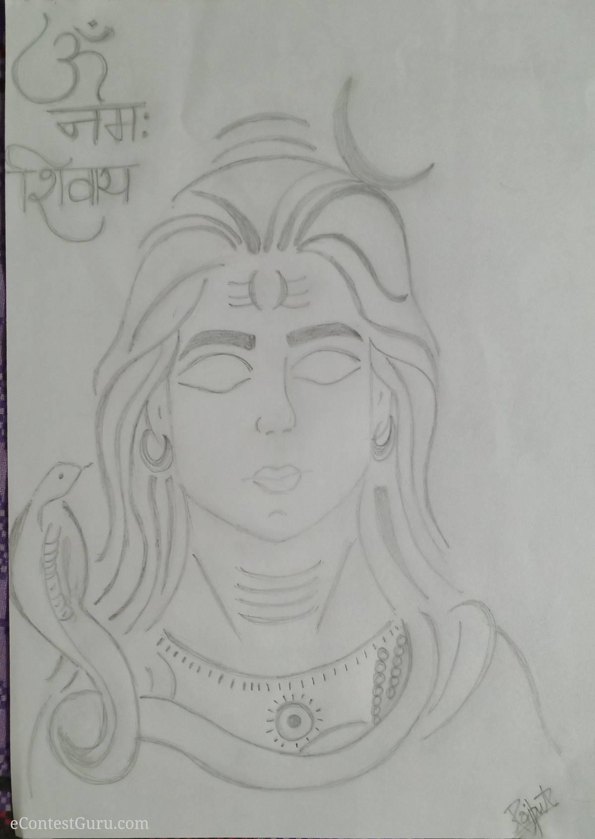 OM NAMAH SHIVAY..SHIV JI DRAWING 