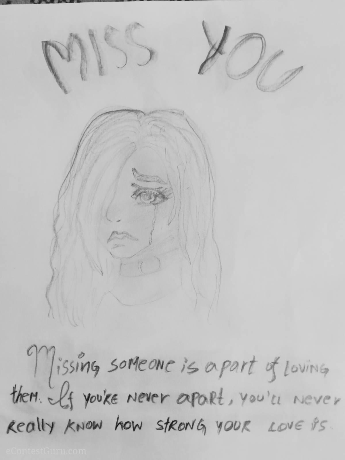 A SAD GIRL DRAWING 