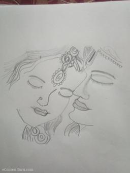 Krishna radhe drawing 