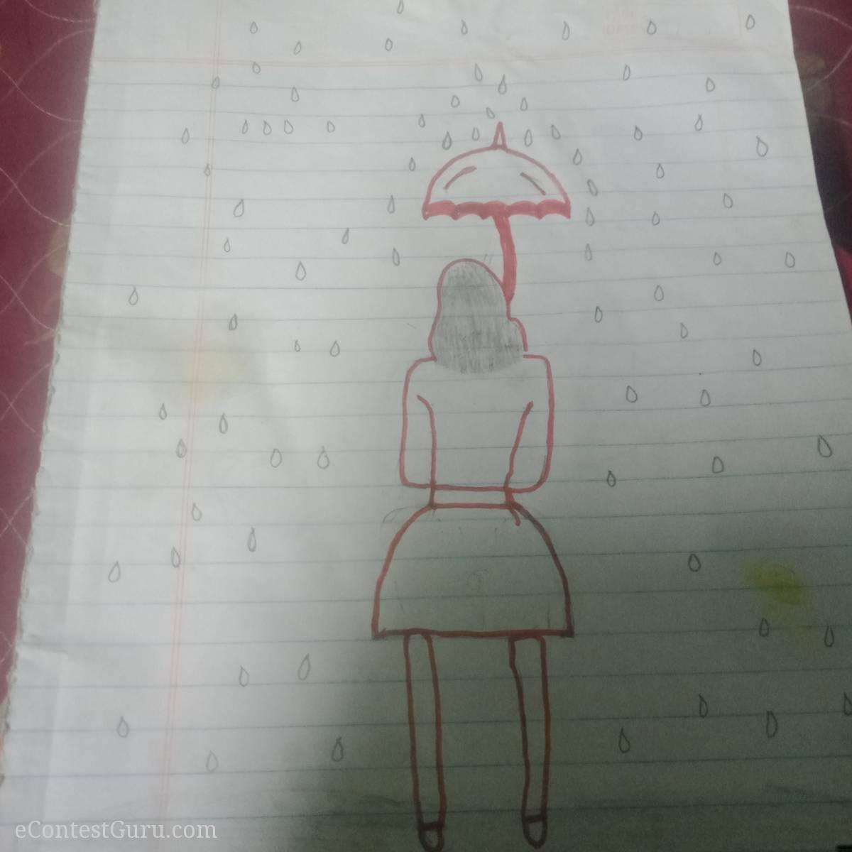 Girl in rain