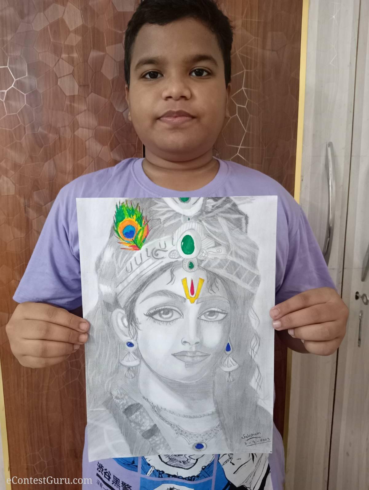 Krishna ji sketch 