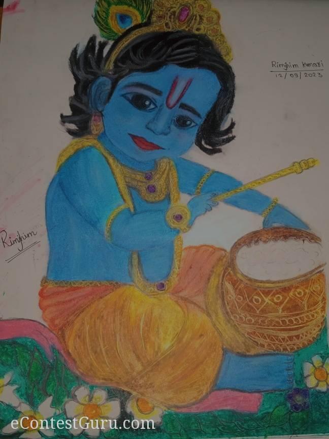 Krishna ji drawing