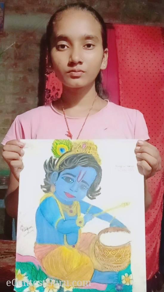 Krishna ji drawing