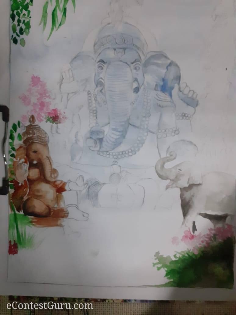 Ganesh chaturthi drawing