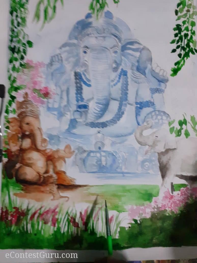 Ganesh chaturthi drawing