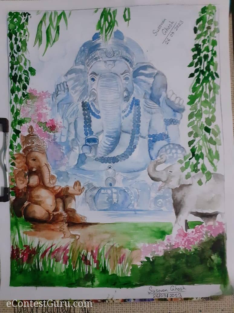 Ganesh chaturthi drawing