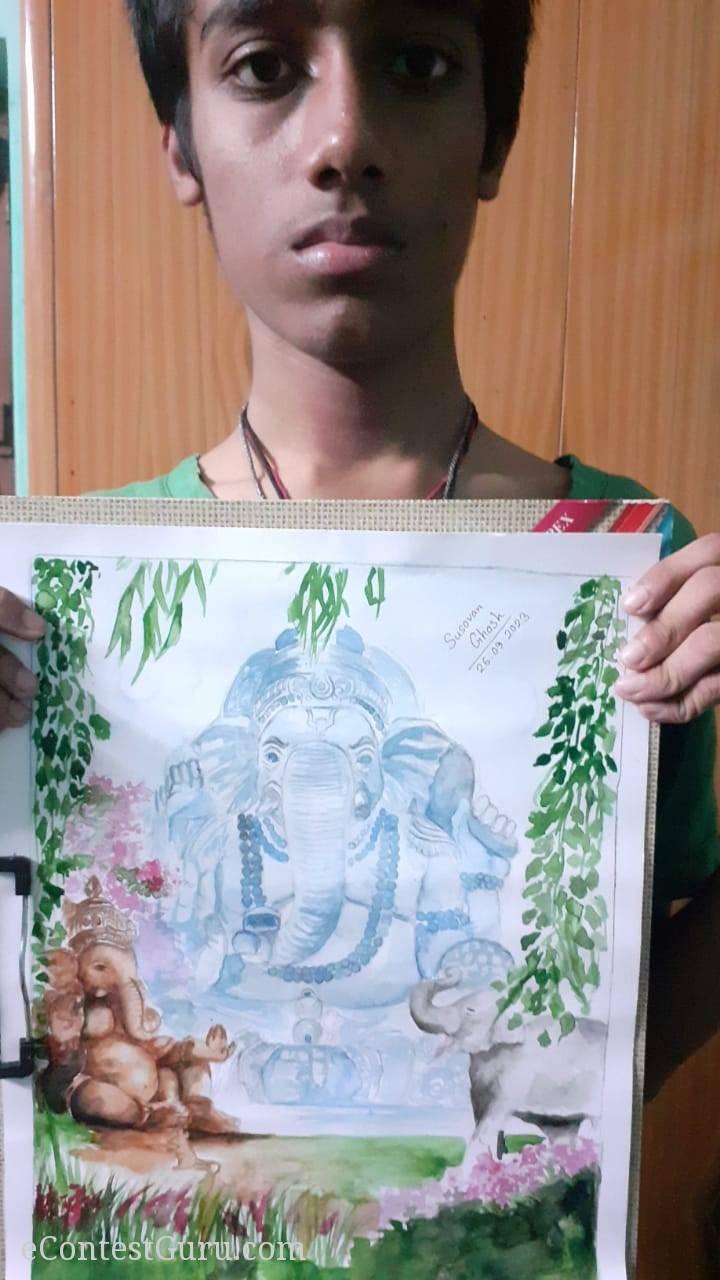 Ganesh chaturthi drawing