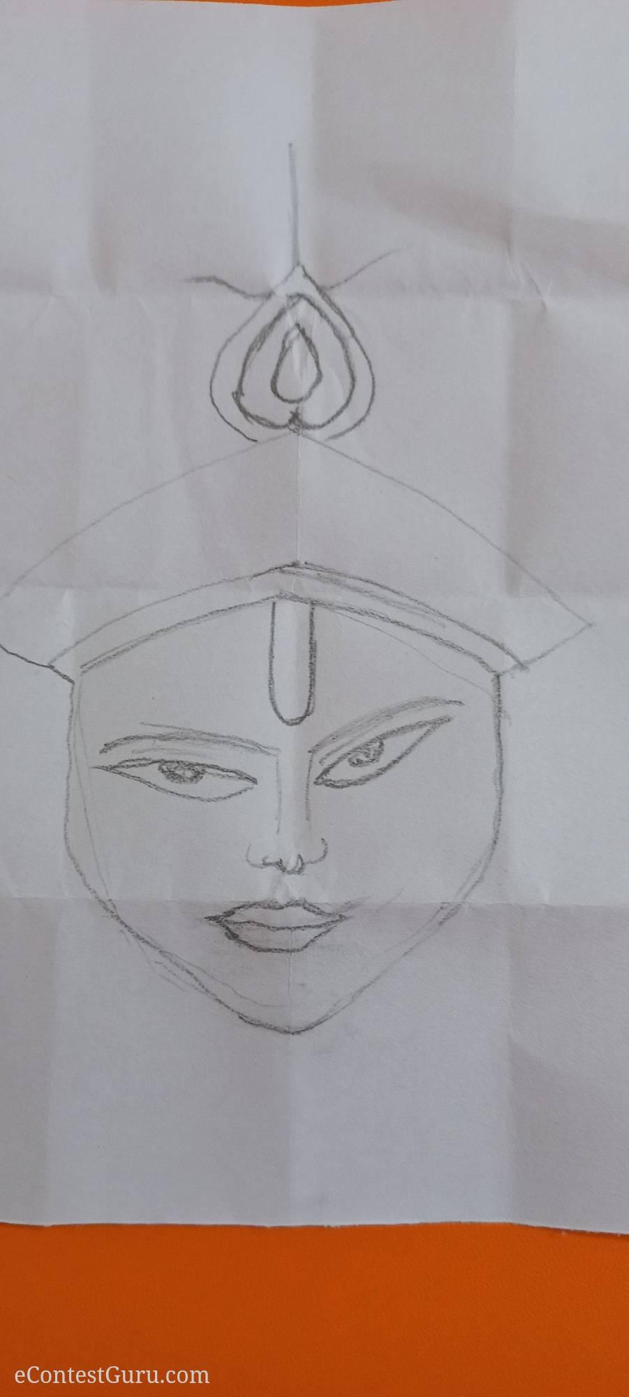 Durga Maa drawing