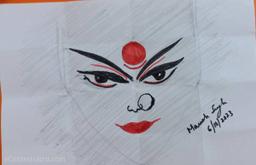 Durga Mata drawing