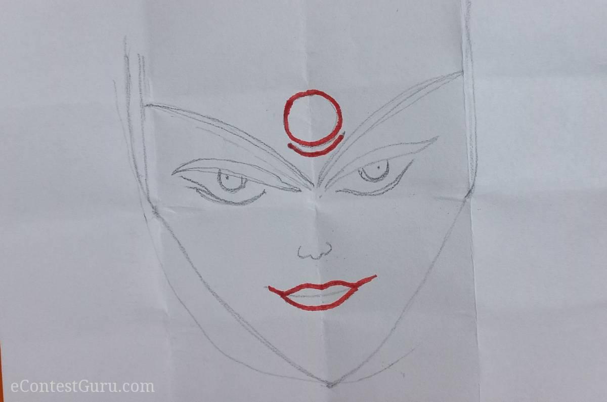 Durga Mata drawing