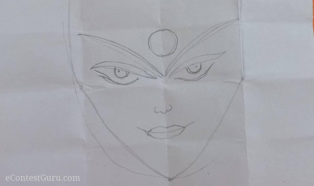 Durga Mata drawing