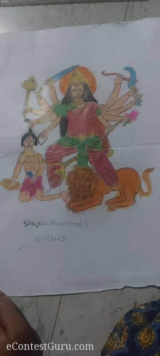 Durga Devi Drawing