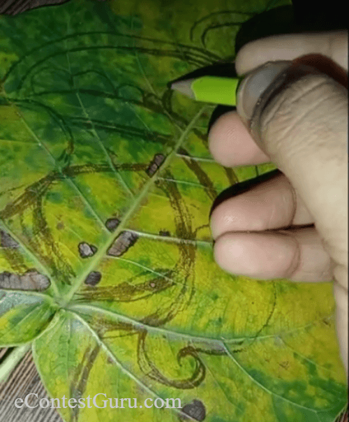 DURGA MA LEAF PAINTNG