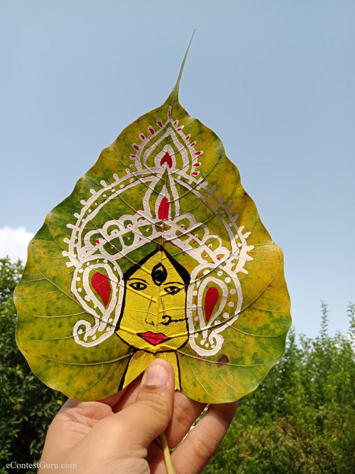 DURGA MA LEAF PAINTNG