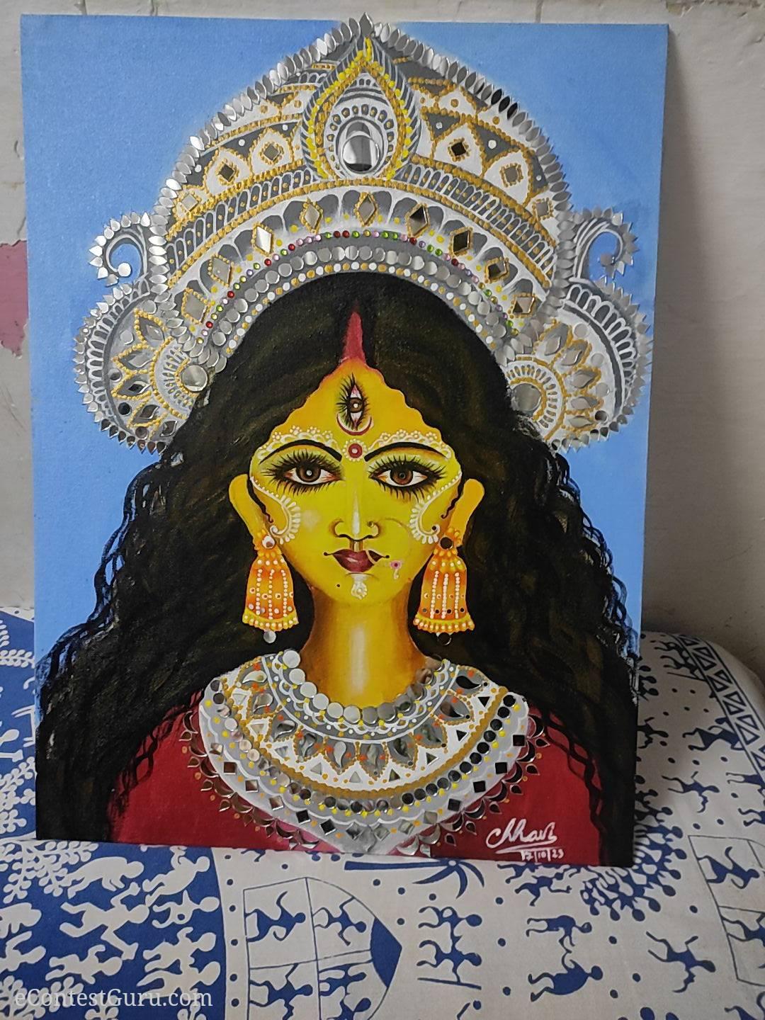 Maa durga painting