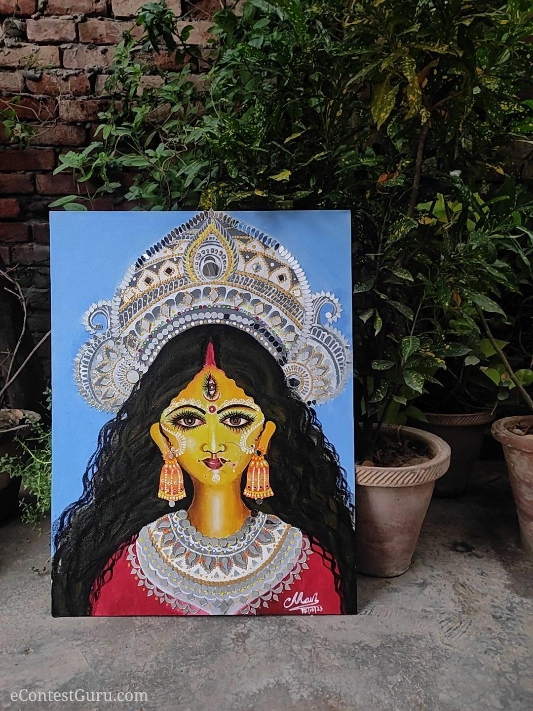 Maa durga painting