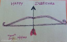 Dussehra drawing oil pastel