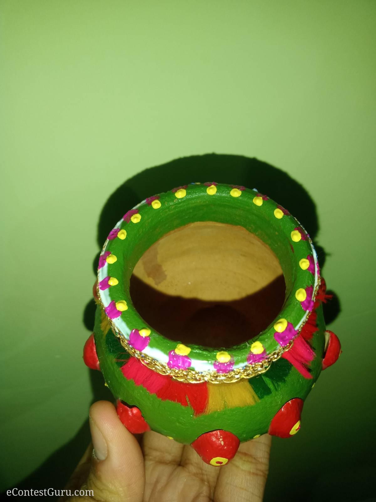 Diya Holder From Waste kulhad