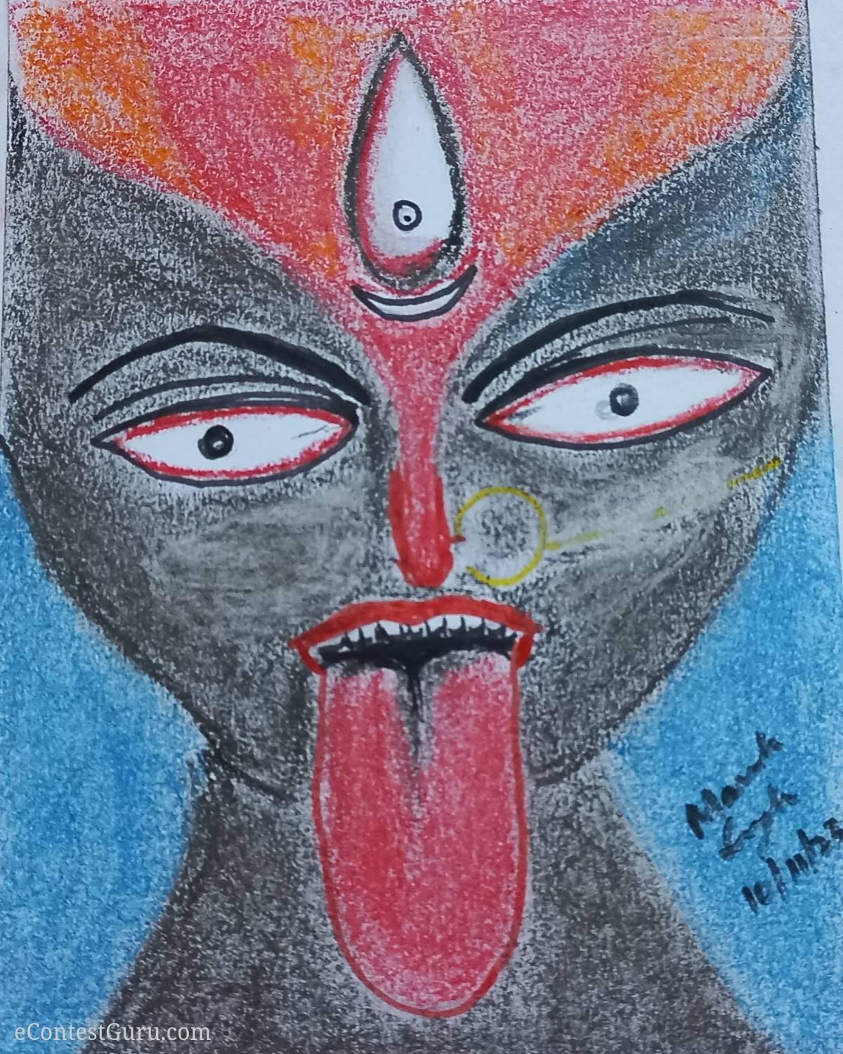 Kaali Mata drawing 