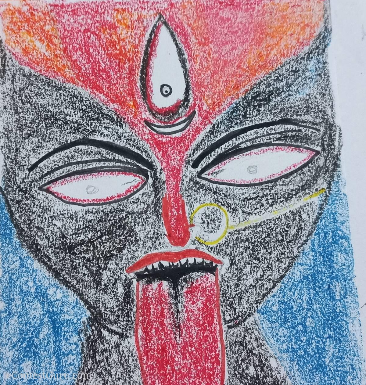 Kaali Mata drawing 