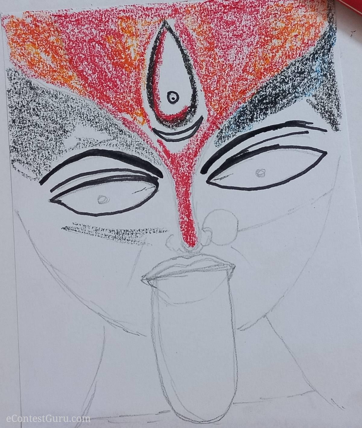 Kaali Mata drawing 