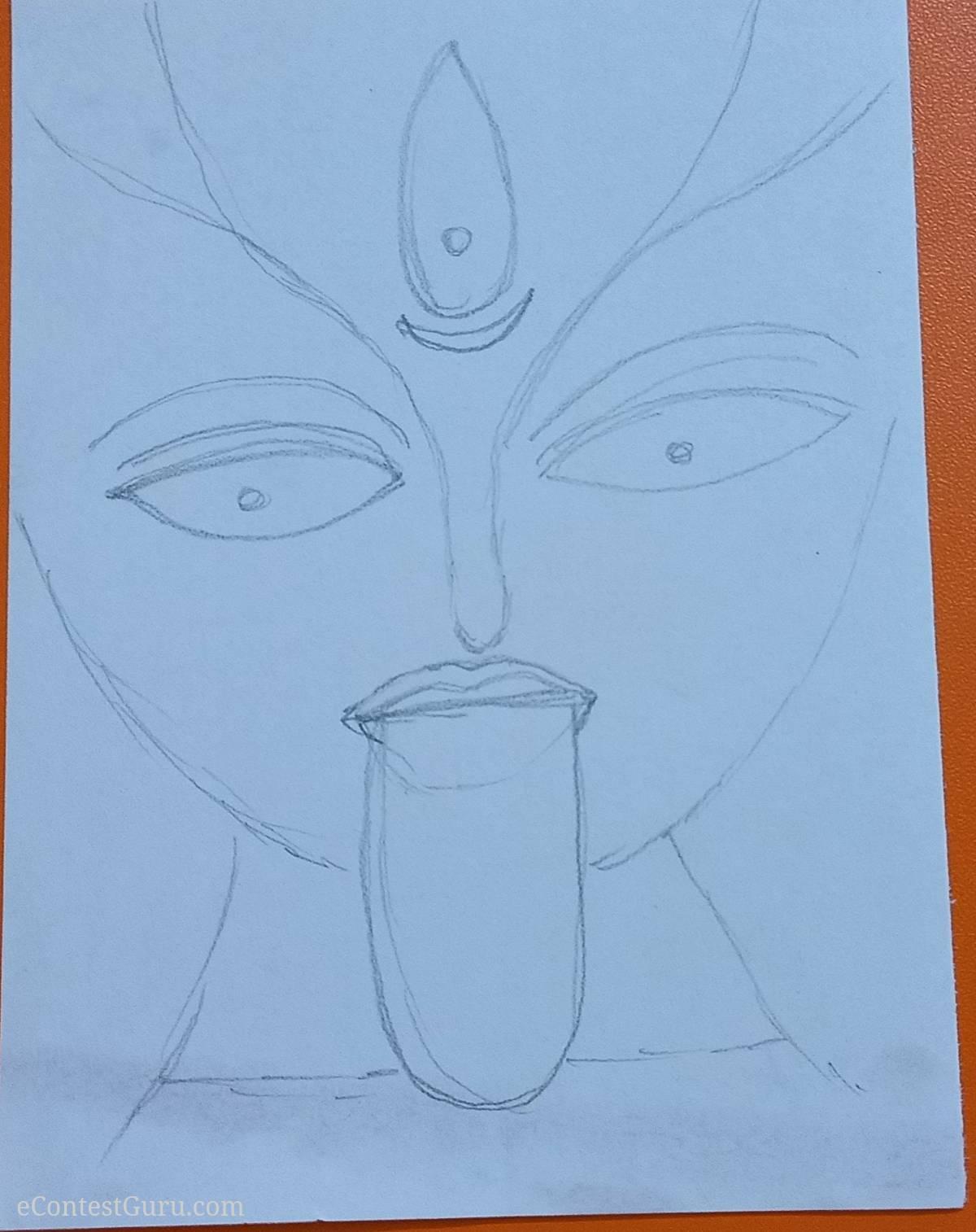 Kaali Mata drawing 