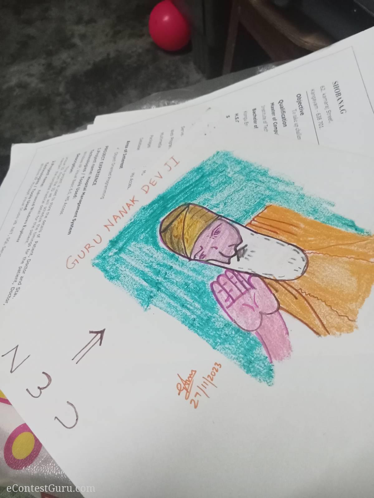 Gurunanak dev ji drawing contest