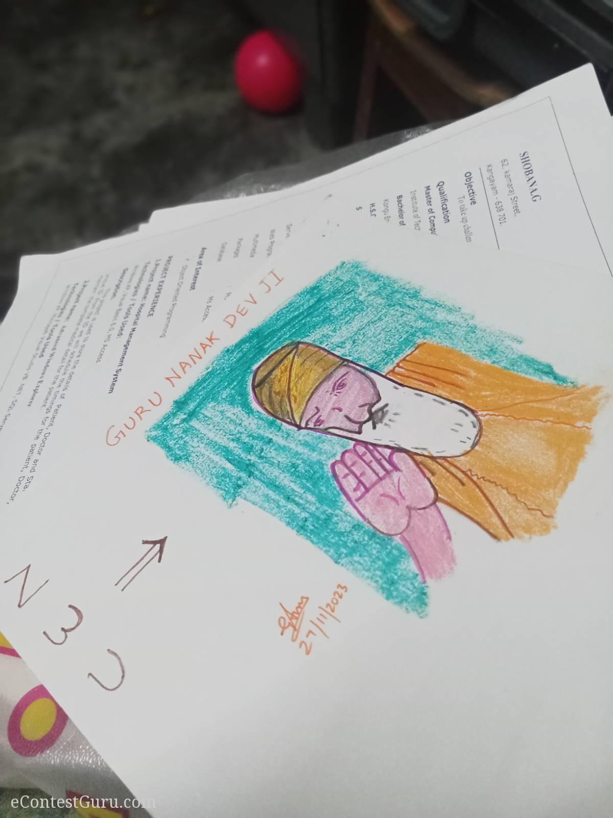 Gurunanak dev ji drawing contest