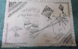 Makara sankranti drawing