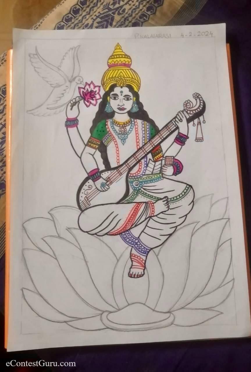 art of saraswati mata