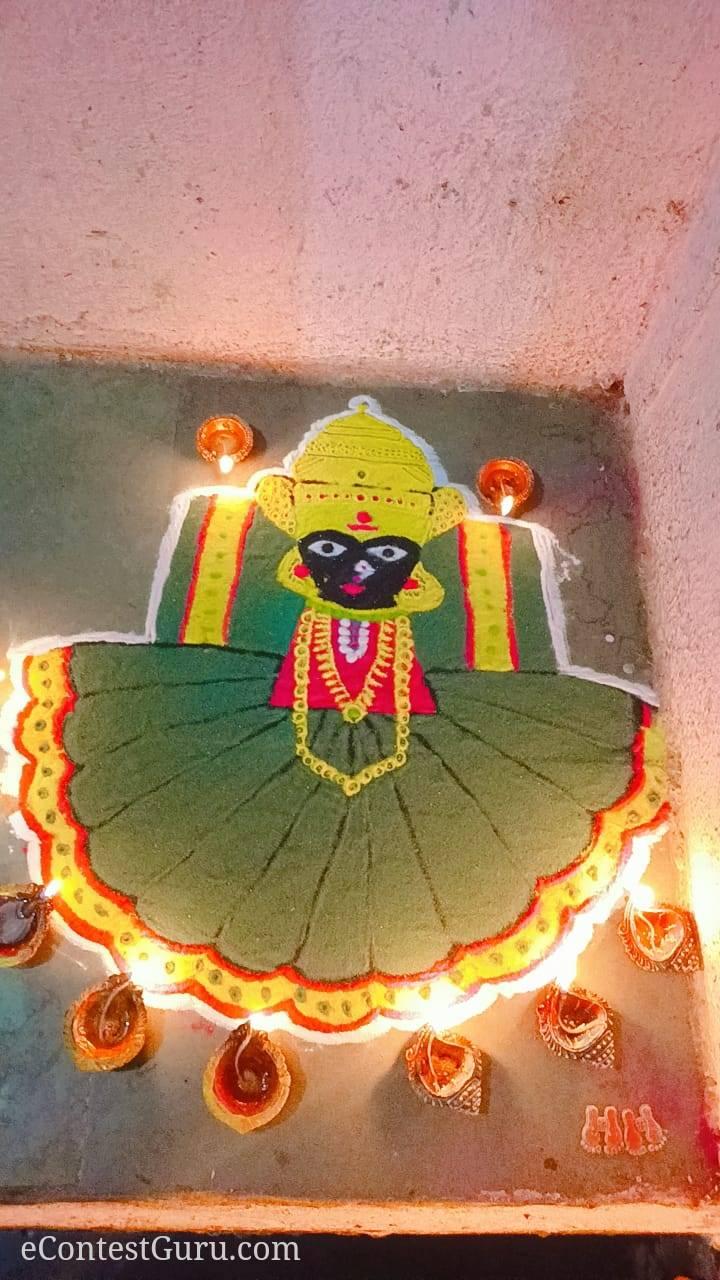 Maa Durga rangoli