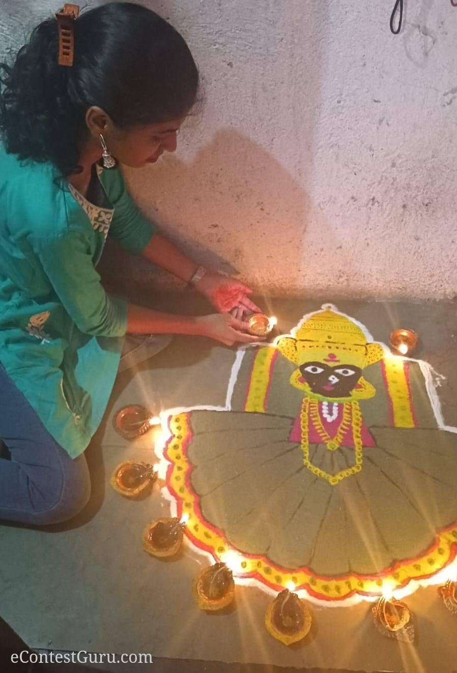 Maa Durga rangoli