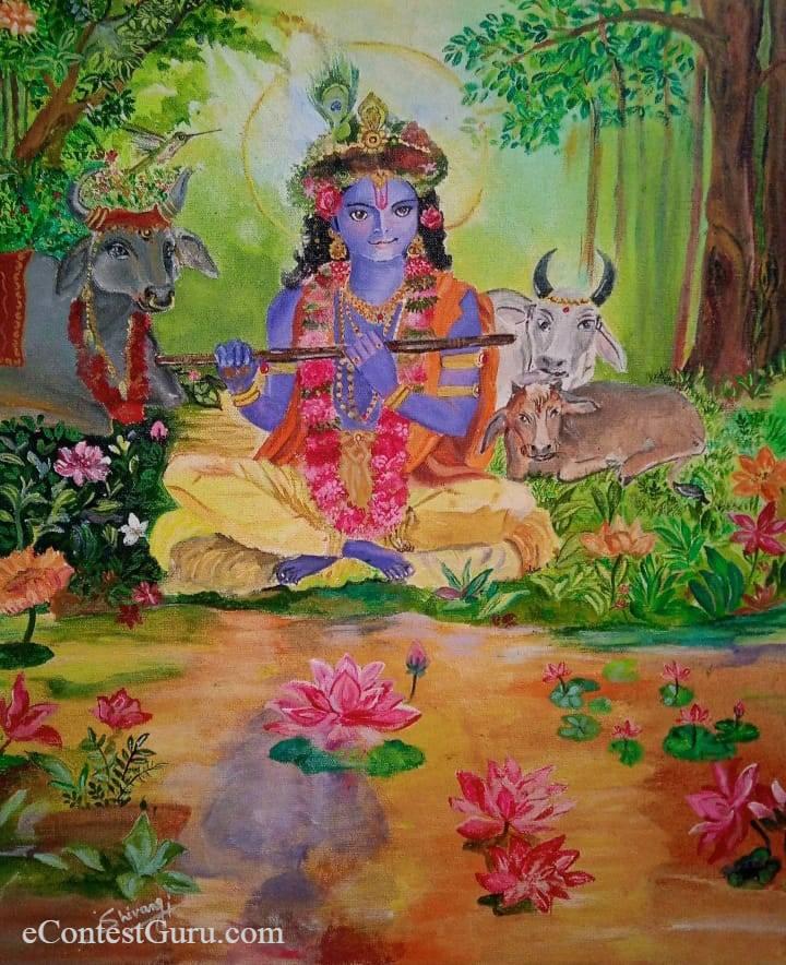 shri krishna janmashthmi drawing competetion