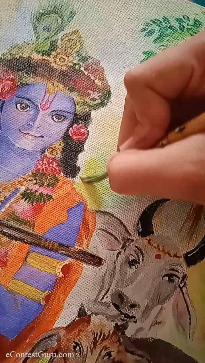 shri krishna janmashthmi drawing competetion