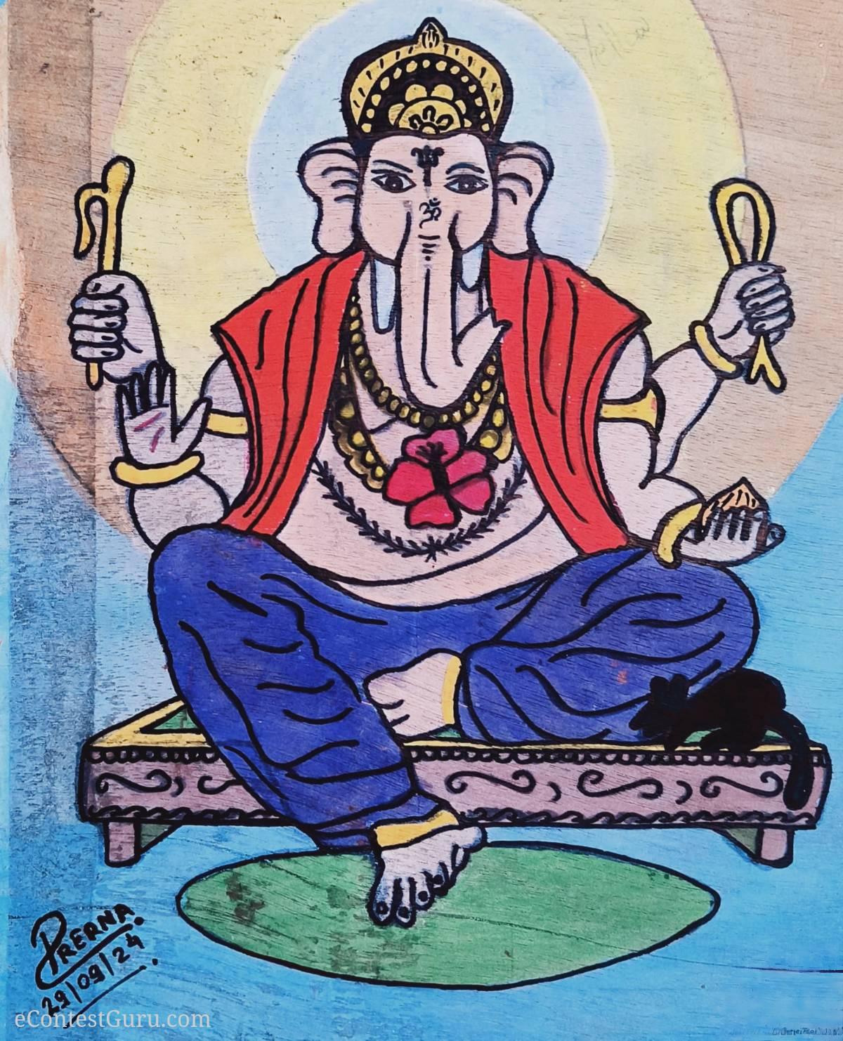 Ganpati Bappa Drawing 