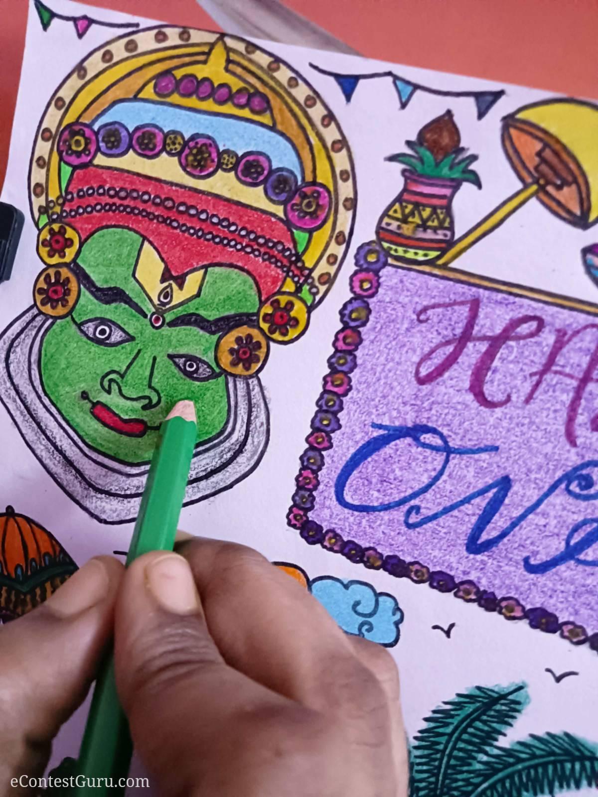 Onam drawing 