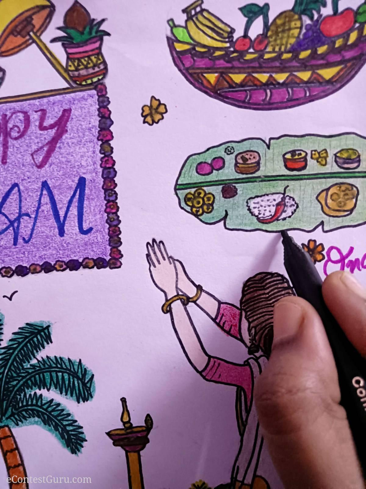 Onam drawing 