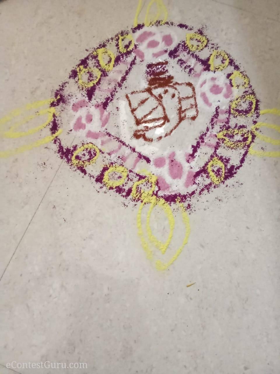 Ganapathi rangoli type