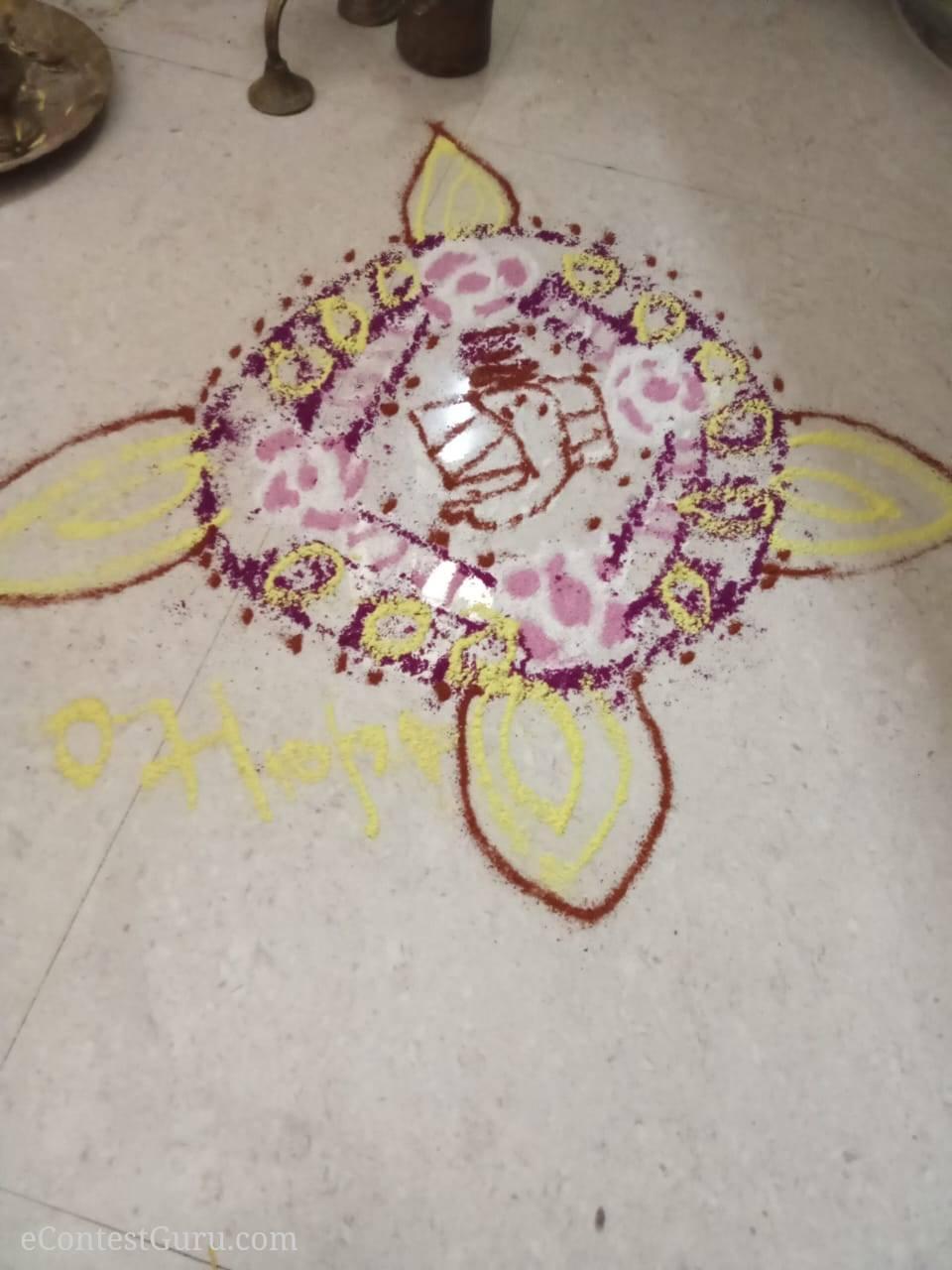 Ganapathi rangoli type